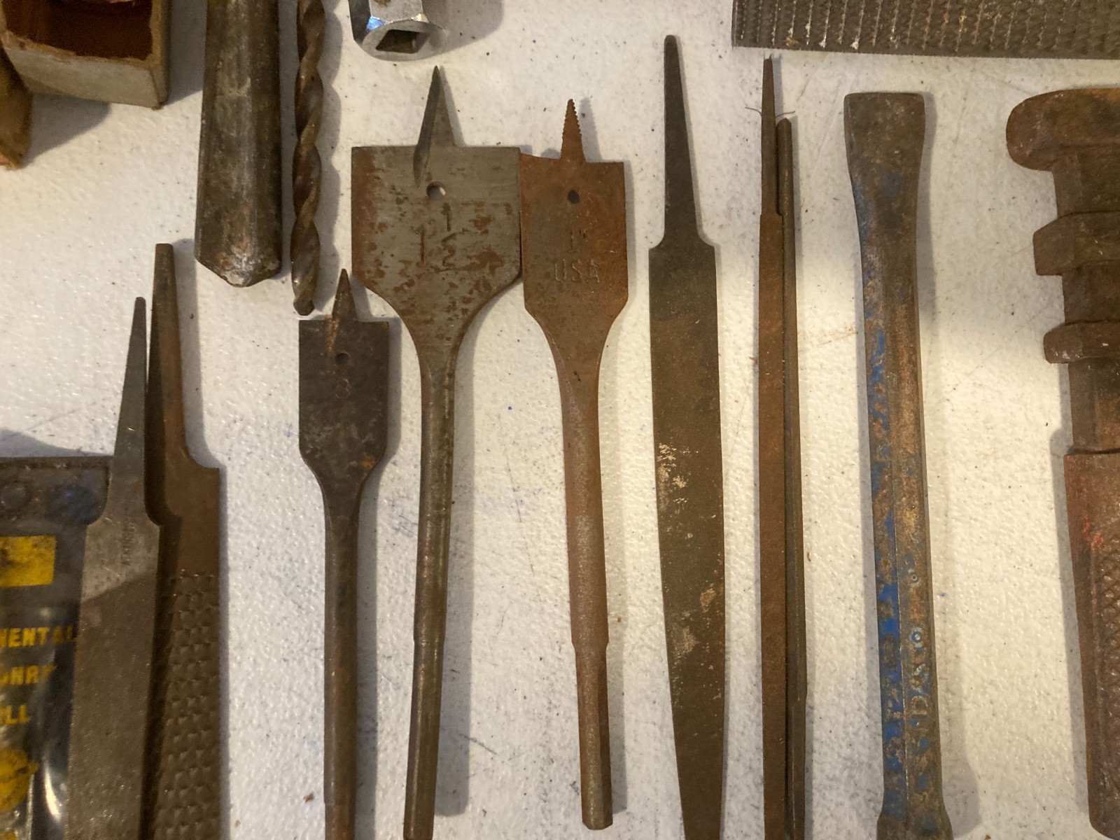 Vintage Tool Lot w/ Master Mechanic Metal Toolbox Wrenches Files