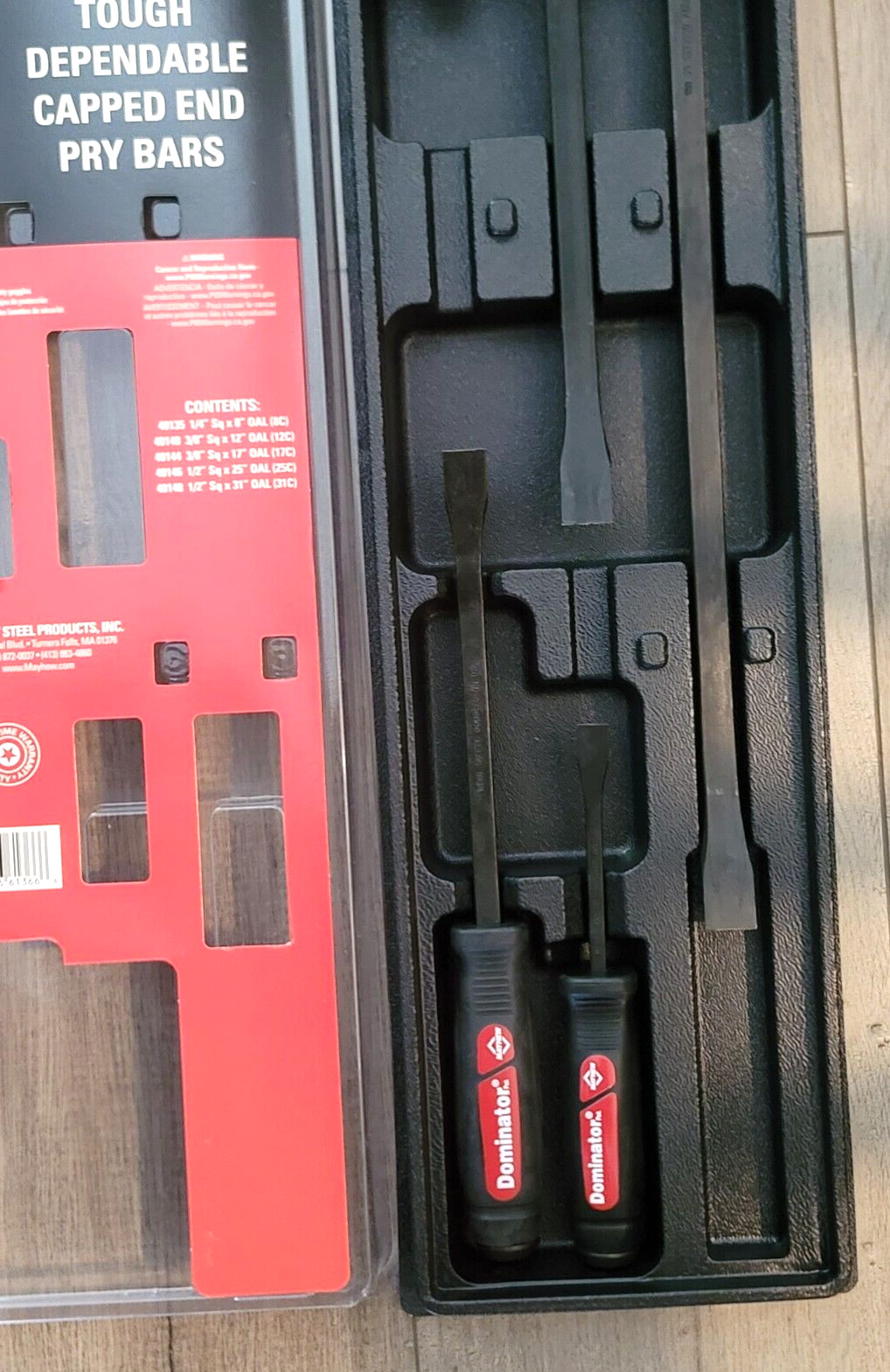 Mayhew USA 5pc Heavy Duty Dominator Pry Bar Set 8C, 12C, 17C, 25C & 31C #61366