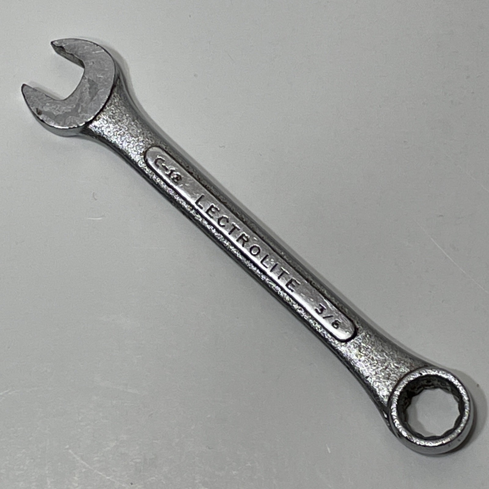 S-K Lectrolite C-12 3/8″ Combination Wrench Raised Panel 12 Point Vintage USA