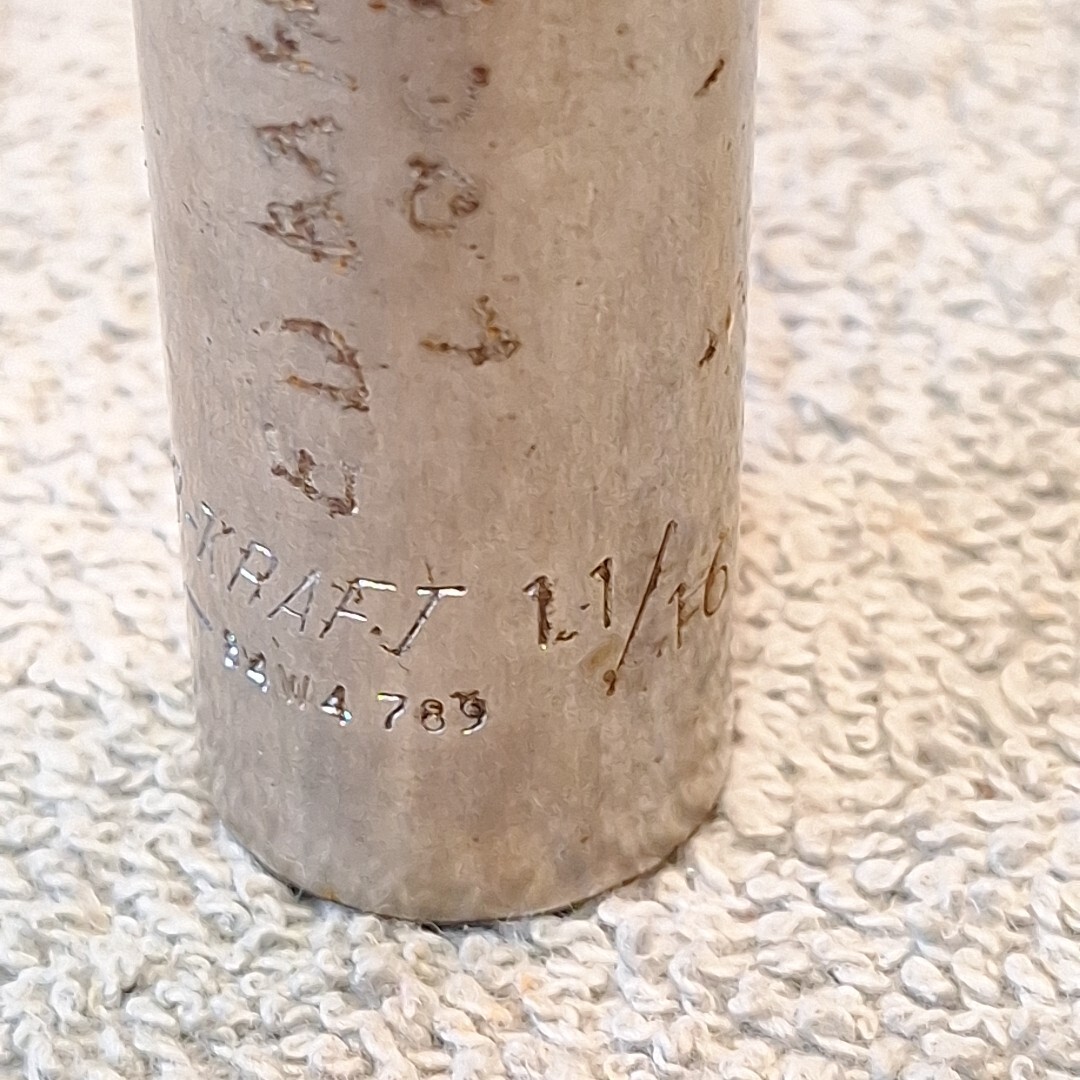 Vintage Powr-Kraft 1/2″ Drive Sockets Lot Of 7. (6 – 12pt & 1 8pt) SEE DESCRIPTI