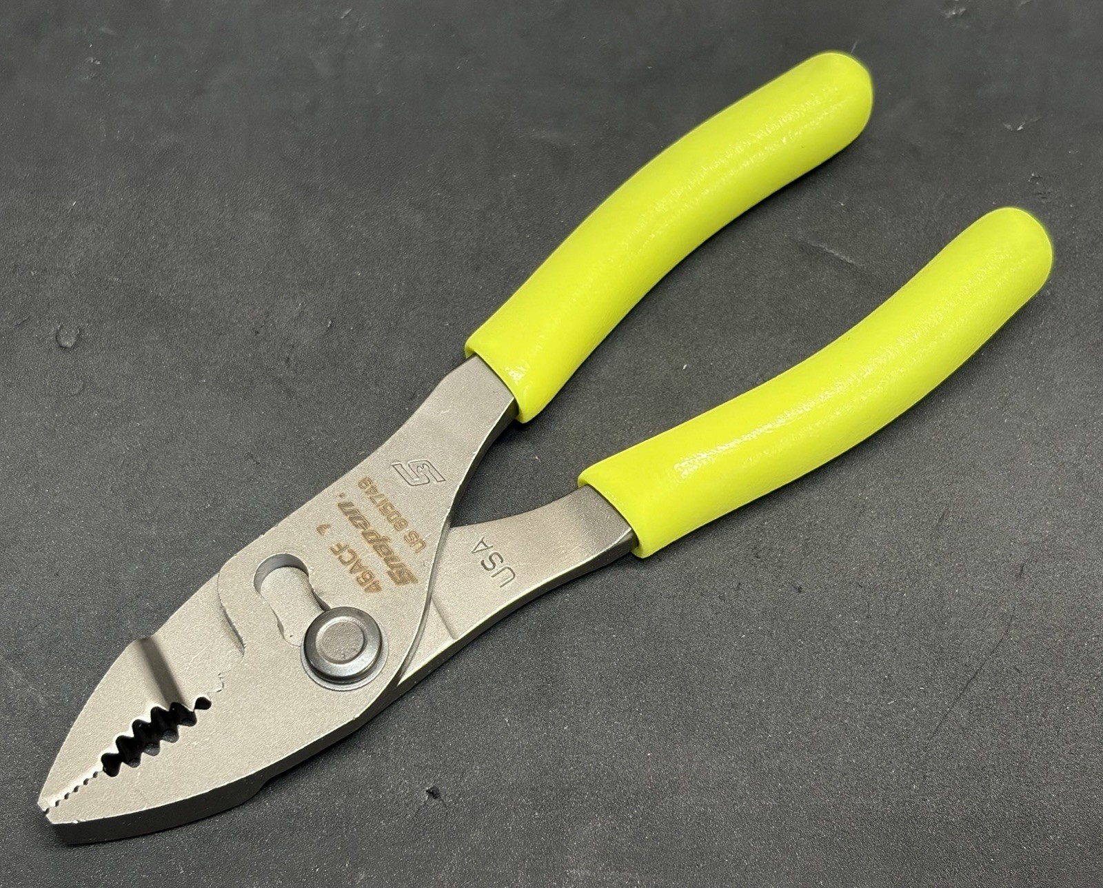 NEW! Snap-on Tools Hi-Viz YELLOW 46ACF Talon Grip Slip-joint Pliers