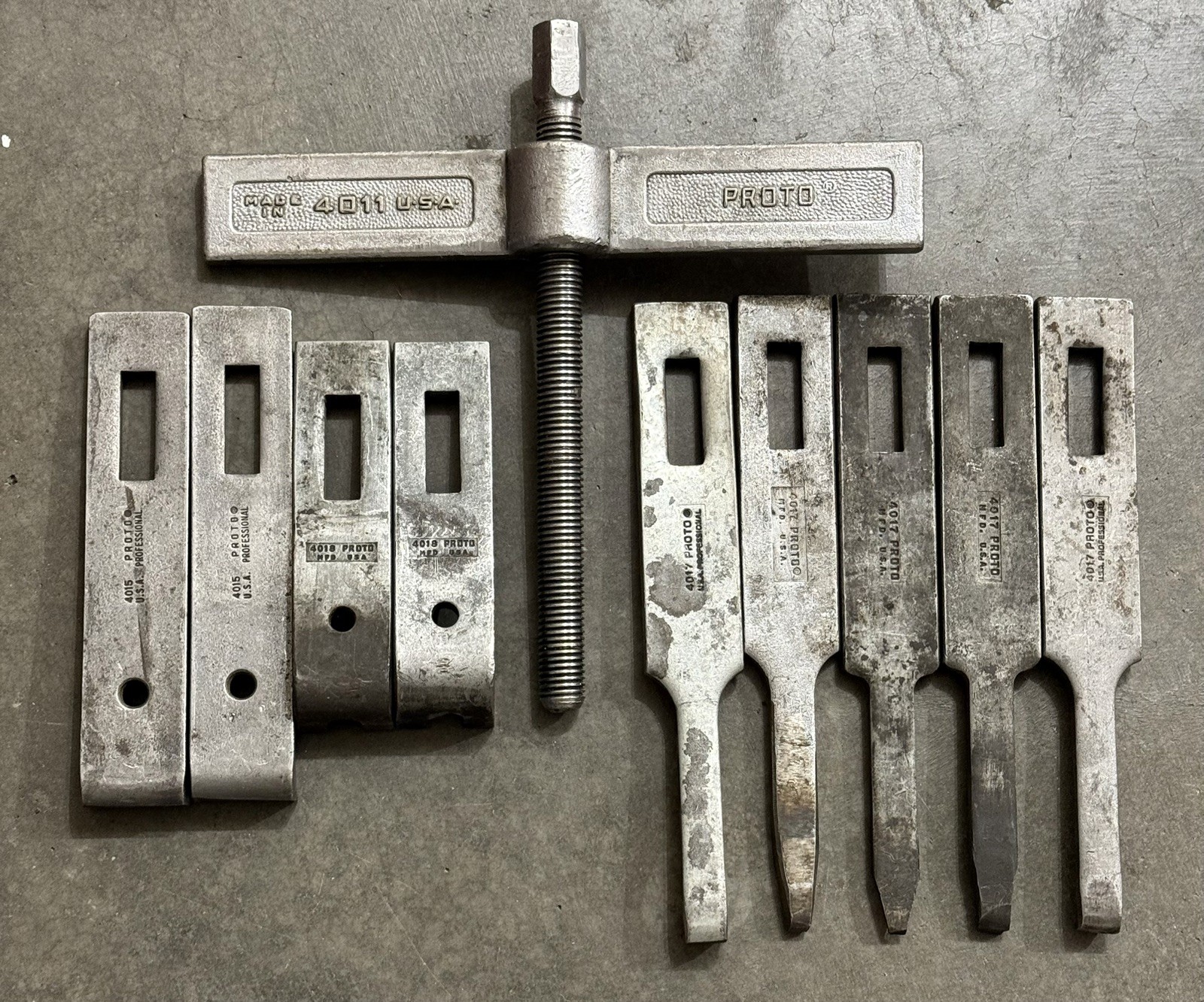 Vintage Plomb Proto 4011 Puller Yoke Screw Hub Gear Bearing ~4 Jaw Sets