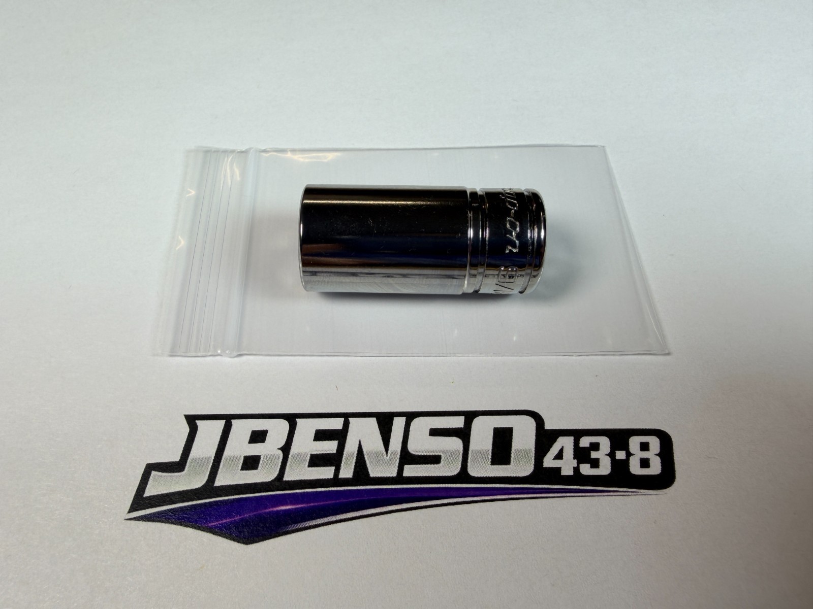 Snap-On Tools USA NEW 3/8″ Drive 9/16″ SAE 6pt Semi-Deep Chrome Socket FSS181