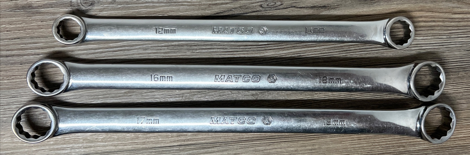 🔥3 Piece🔥MATCO🔥RBL1214M-RBL17-19mm 12-19mm 12 Point Metric Wrench Set USA