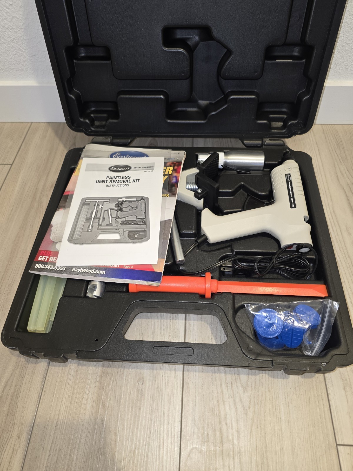 Eastwood Auto Body Paintless Dent Removal Repair Tools Set Kit Automotive Damage