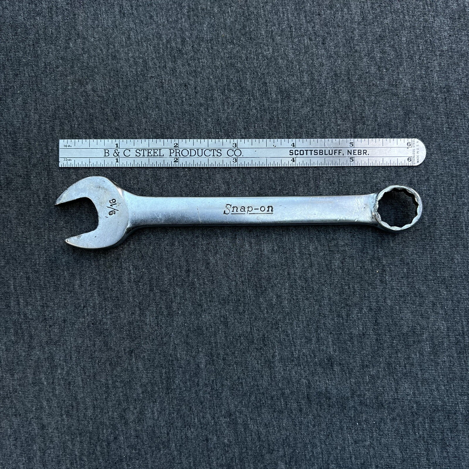 Snap-On Tools 9/16″ OEX180 12pt. Short Handle Combination Wrench USA