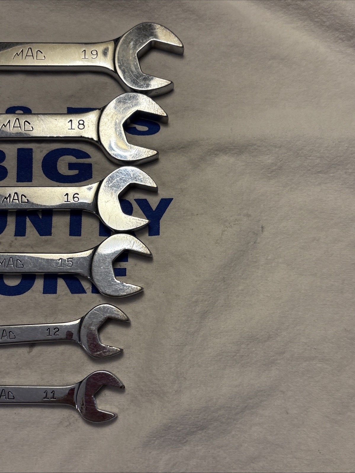 Mac Tools USA 6pc 12pt Metric 11mm-19mm Stubby Combination Wrench Set