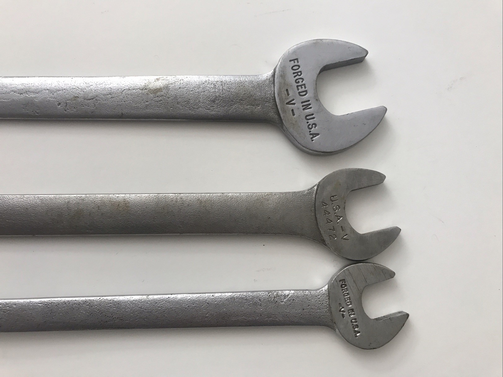Vintage Craftsman V 3pc SAE Tappet Wrench Set USA 44475, 44472, 44473 READ DESC