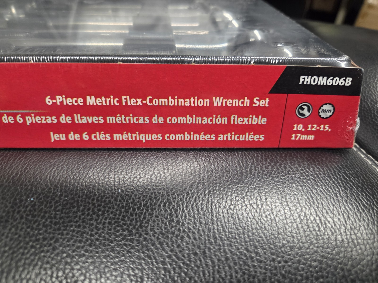 Snap-On NEW and Sealed FHOM606B 6pc Flex-Head/Open-End Combination Wrench Set