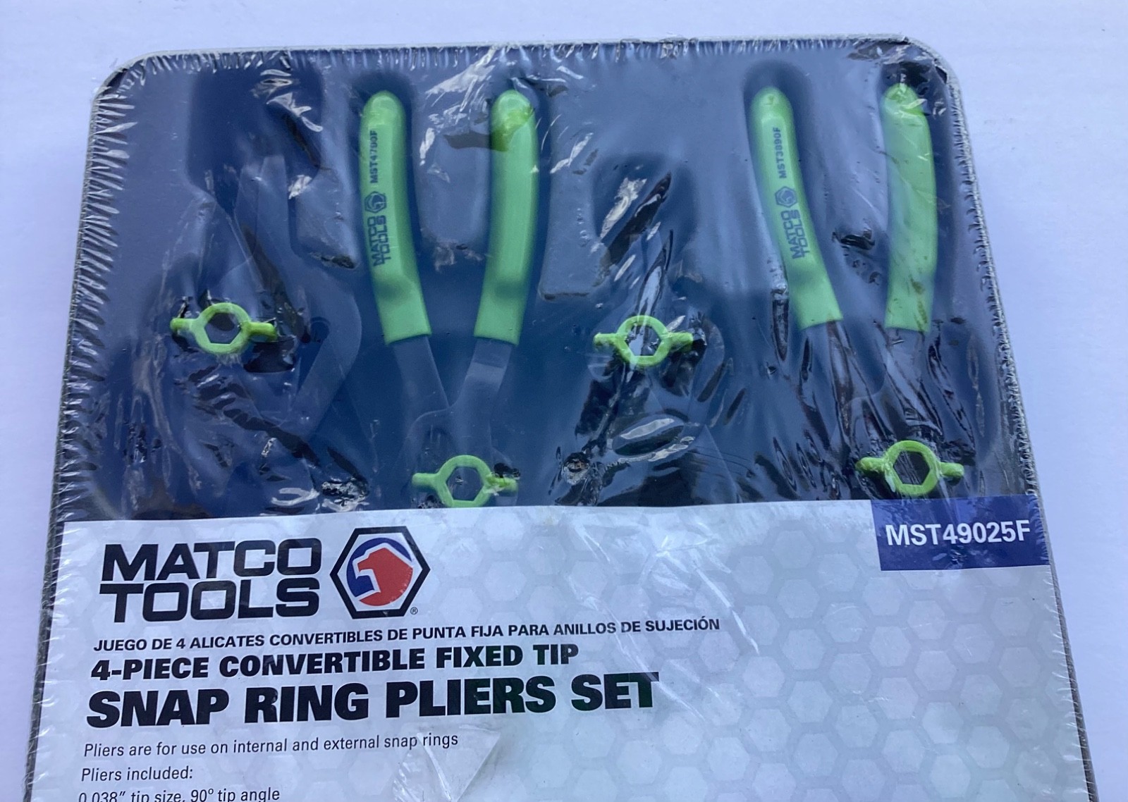 Brand New Matco 4 Piece Snap Ring Plier Set. All 90 Degree Tips