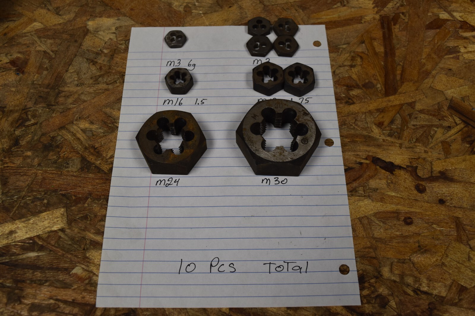 10 PC LOT METRIC RETHREADING DIE M24 M30 M16X1.5 M12X1.75 M3-6G M3 FREE SHIPPING