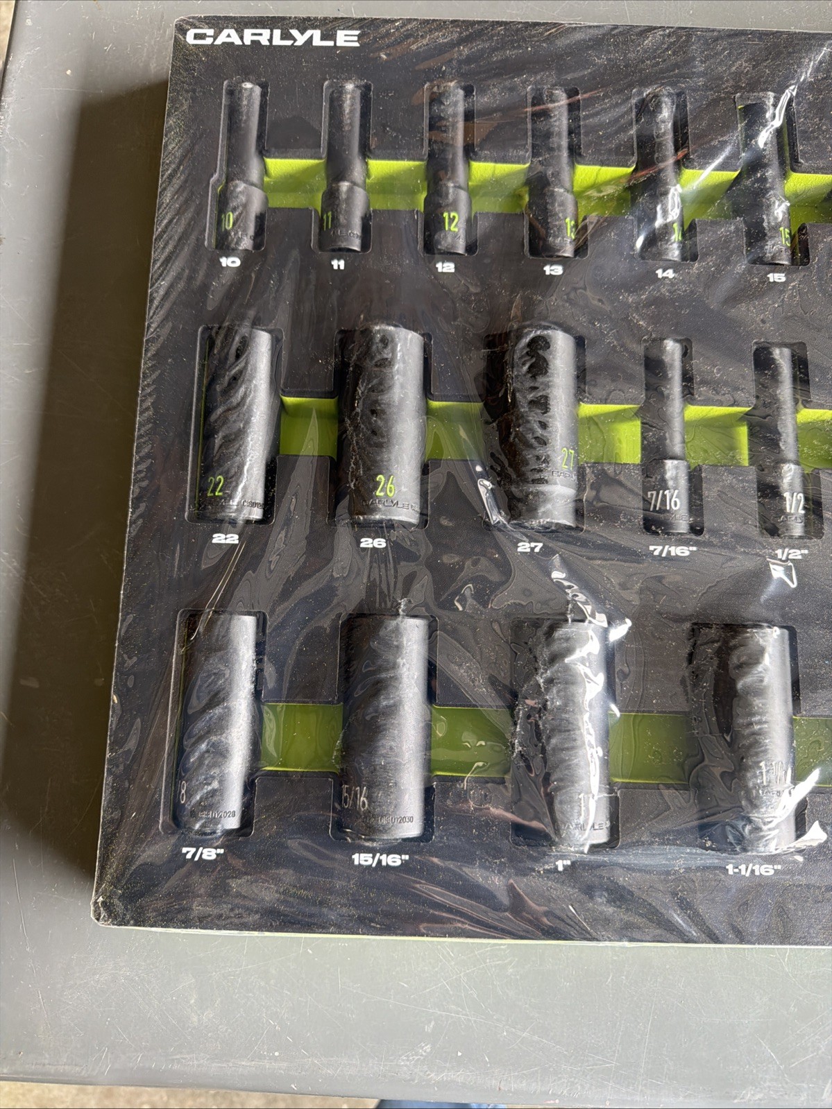 Carlyle By Napa 1/2 Dr Deep Impact socket Set SAE/Metric 29pc $290 Value
