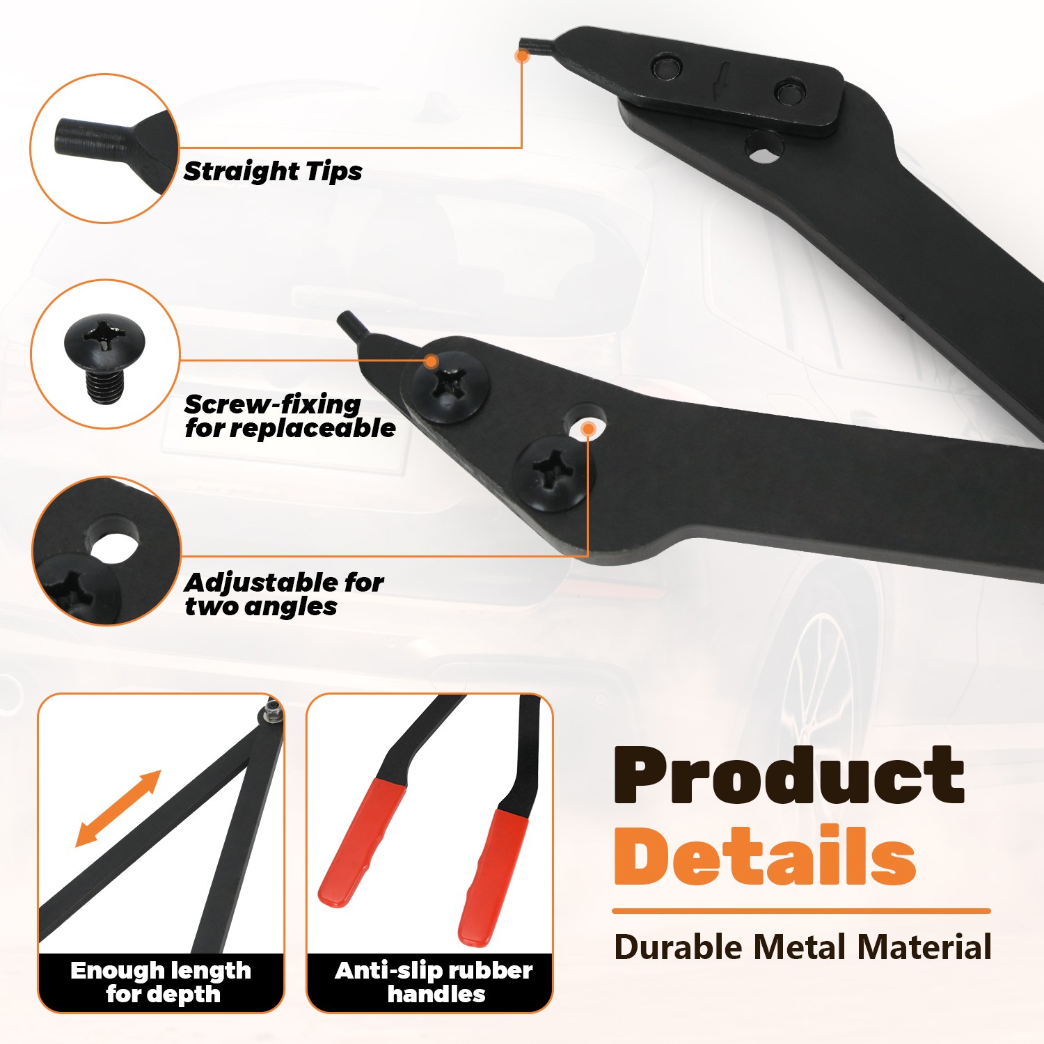 26″ Snap Ring Pliers With Straight Tips For GM 6L80 6L90 Transmission