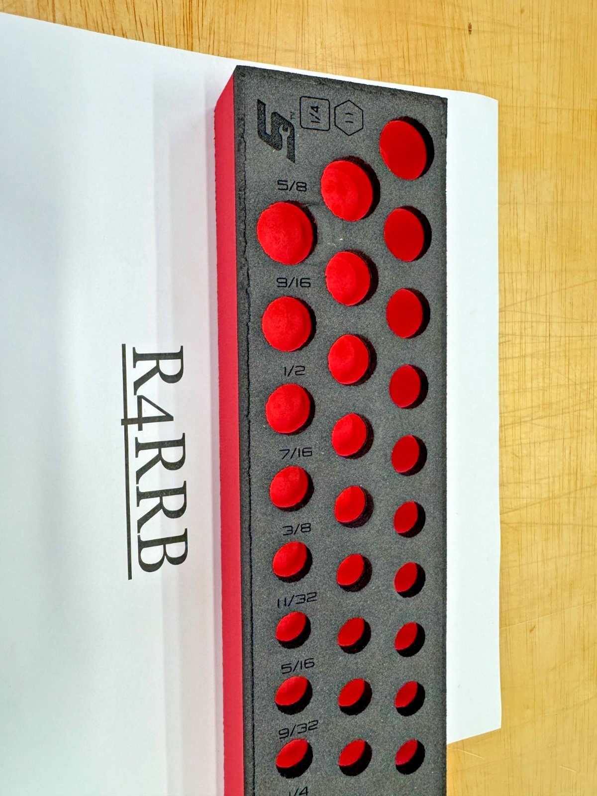 Snap-on Tools RED 2pc FOAM ORGANIZERS for 1/4″ Drive METRIC + SAE Sockets Sets
