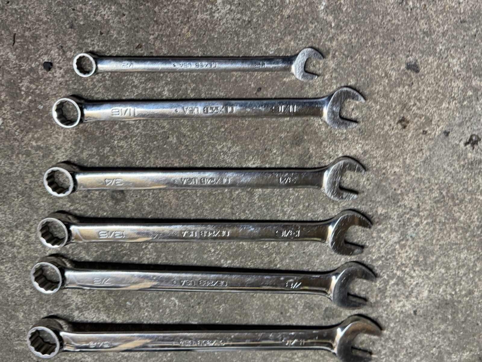 Snap On 5ps Tools Set OEX30B 15/16/7/8/13/16/3/4/11/16/1/2” Wrench USA