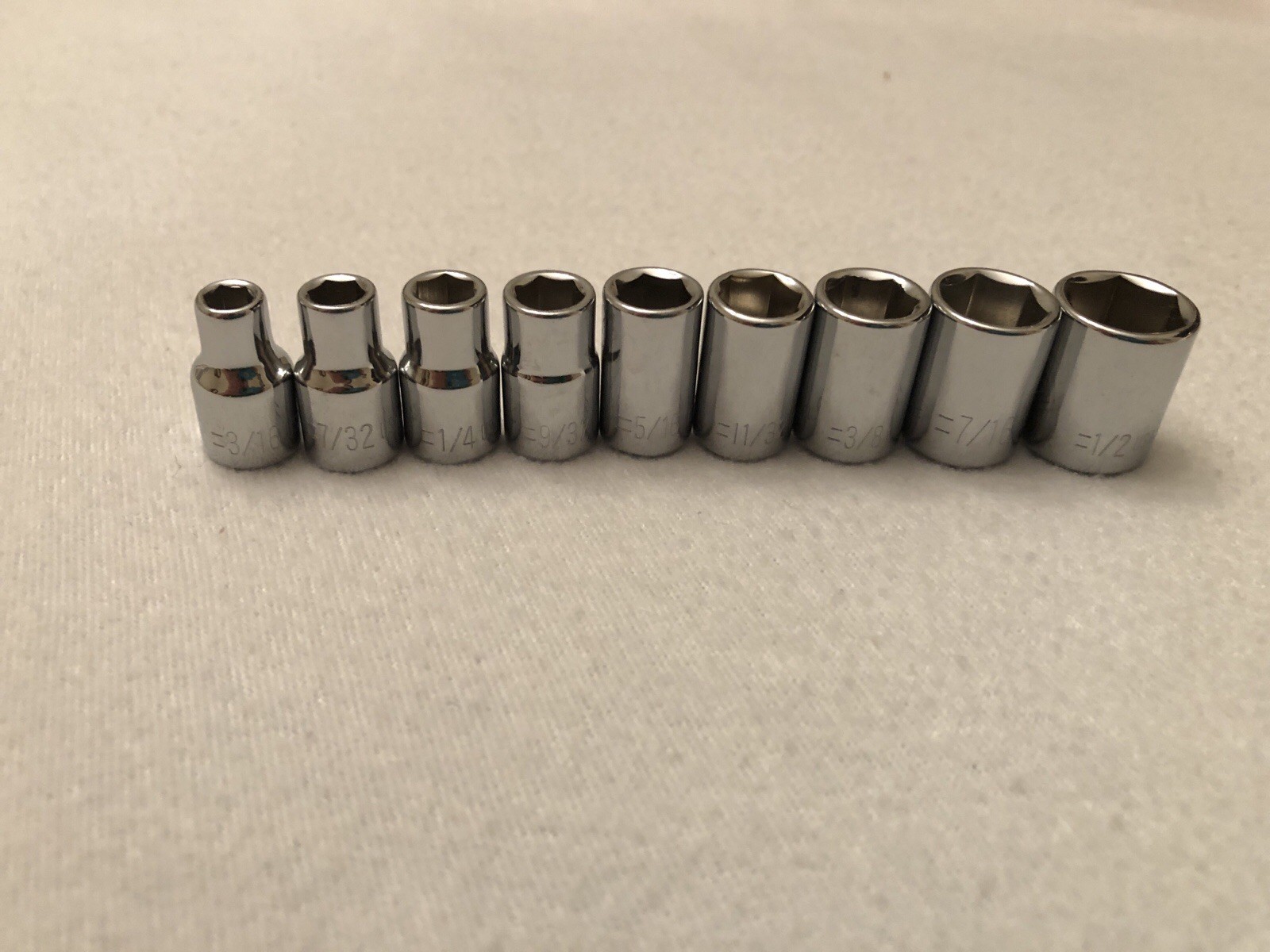 Clean and Shiny Wright Allied Tools 1/4” Socket Set A21 Made In USA