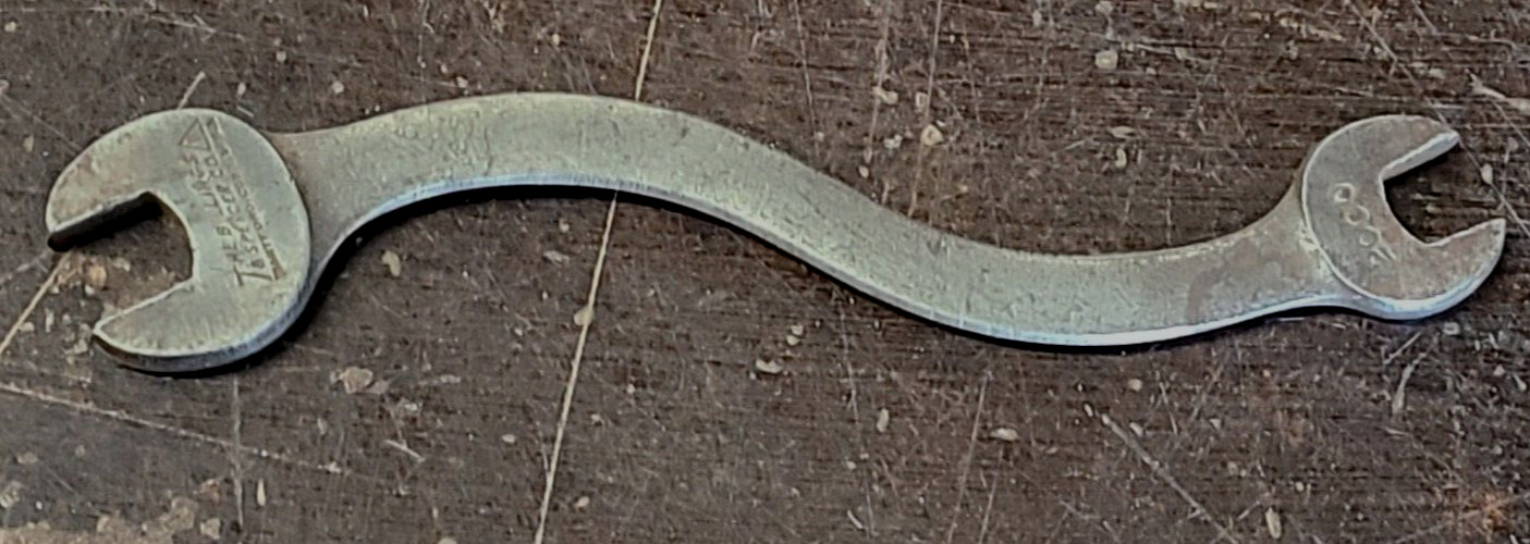 Vintage Billings & Spencer Co. Open End S-Curved Wrench # 2000 1/4OC X 3/16OC