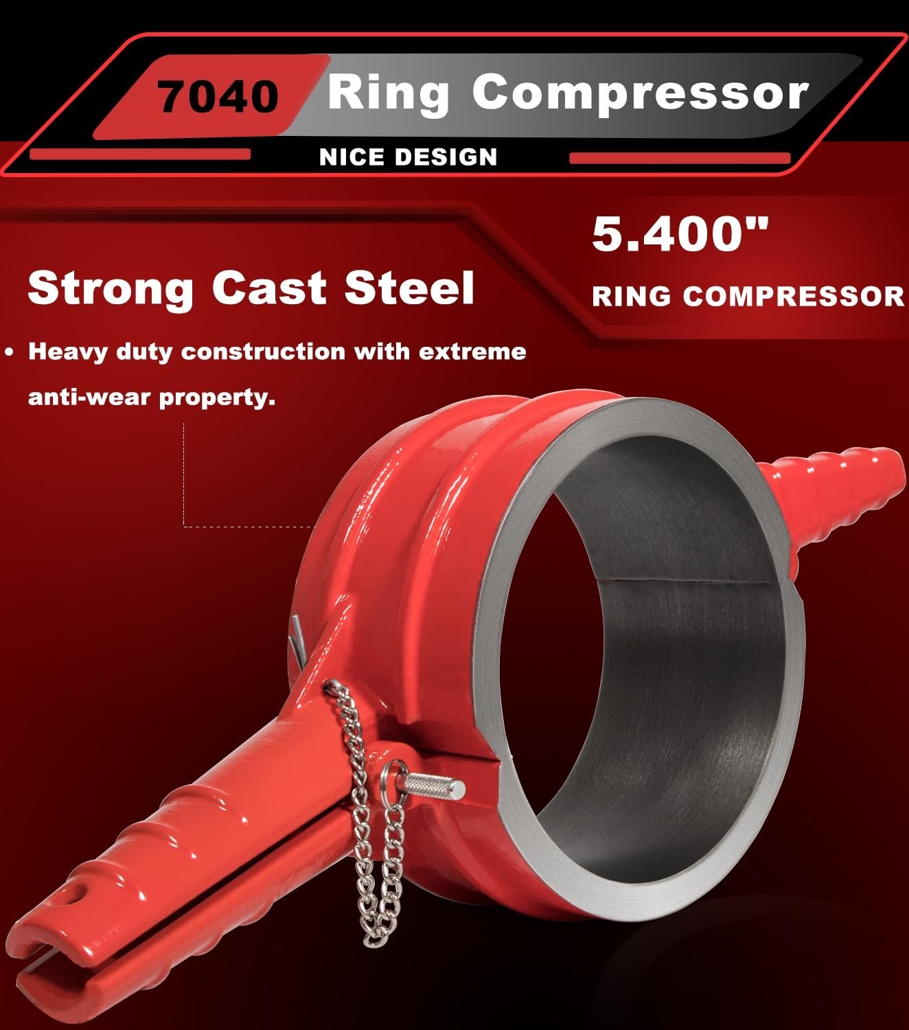 Piston Ring Compressor 5.4″ Bore Tool for Cummins ISX QSX & Caterpillar C15, 340