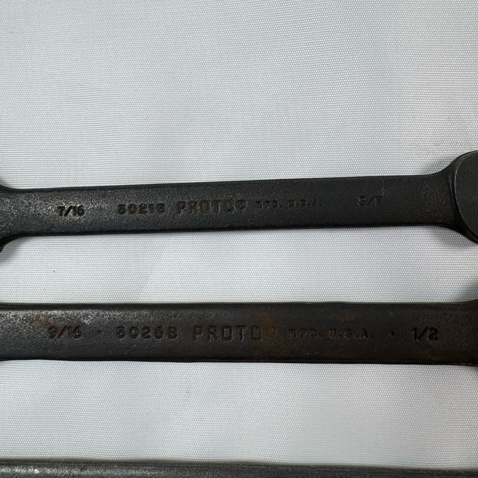 Vtg PROTO USA Professional Open End Wrench Lot 5pc 3045B,3035B,3030B,3026B,3021B