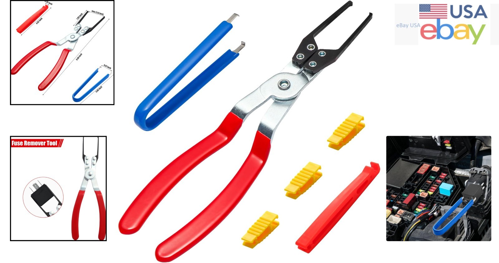 6-Piece Automotive Relay Puller and Fuse Tool Set – Efficient Electrical Repair
