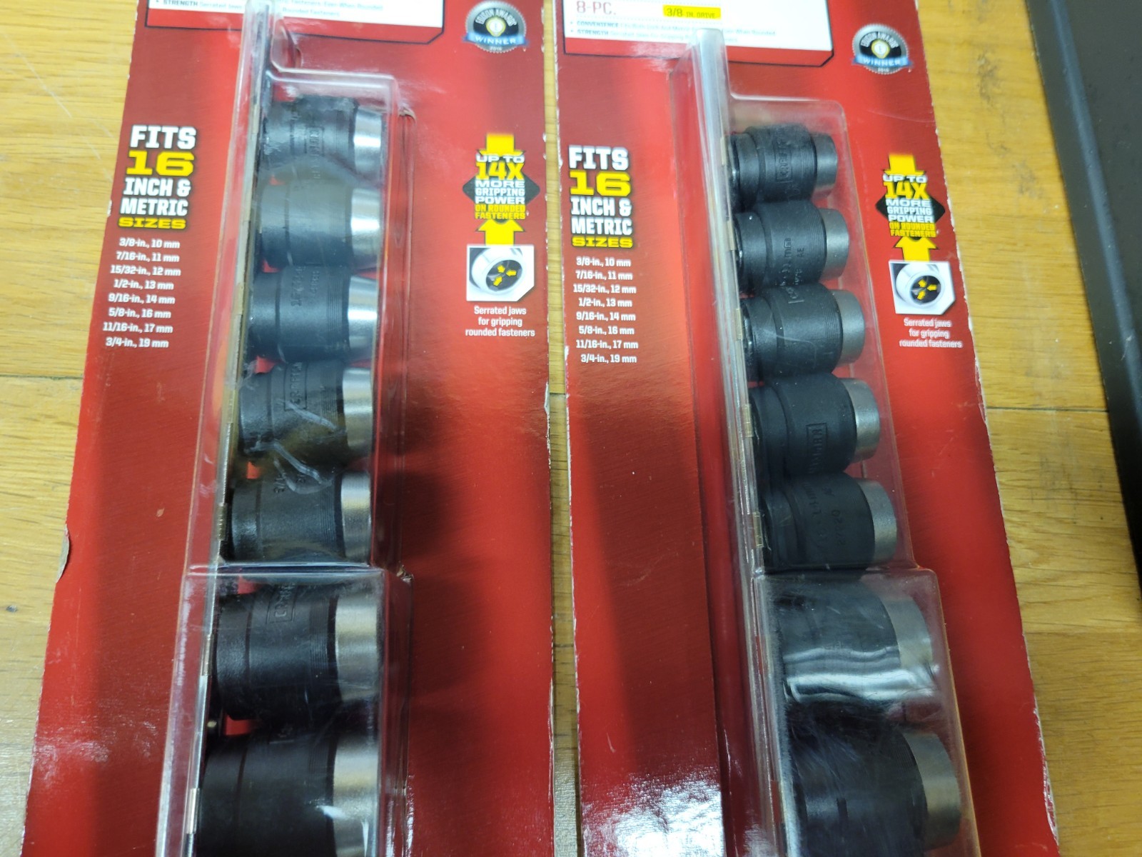Sears Craftsman Extreme Grip 8pc Socket Set 47260 NOS SAE & Metric Sizes, 2 SETS