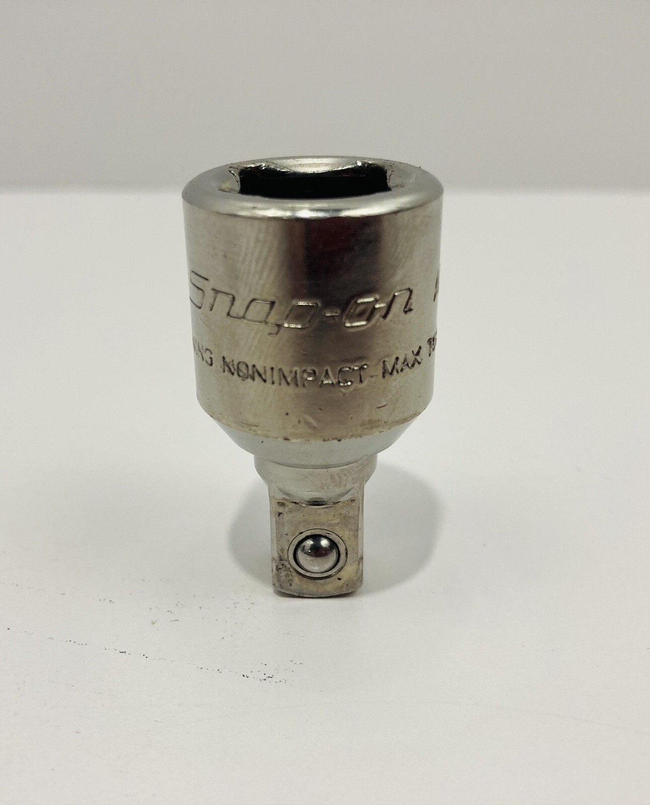 Snap-on Tools USA 1998 Rare CHROME 1/2″-3/8″ Drive Reducer Extension Socket AIMF