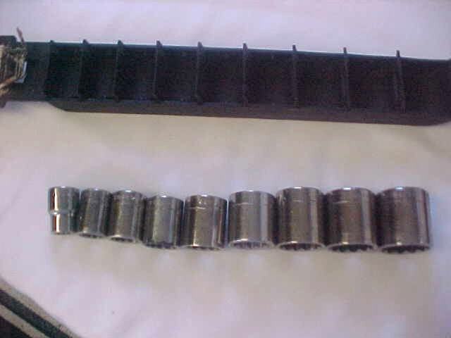 Craftsman Tools 9Pc. 3/8″ Drive 12Pt. Socket Set 3/8″-7/8″, #34438 USA G&V Vtg