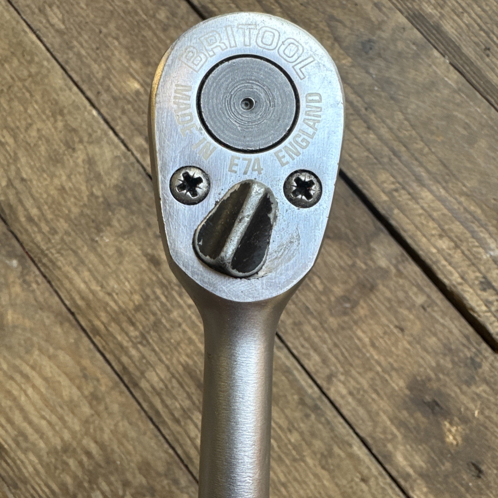 Vintage Britool Classic Shaped 1/2 Ratchet Hard Grip Handle No.E74