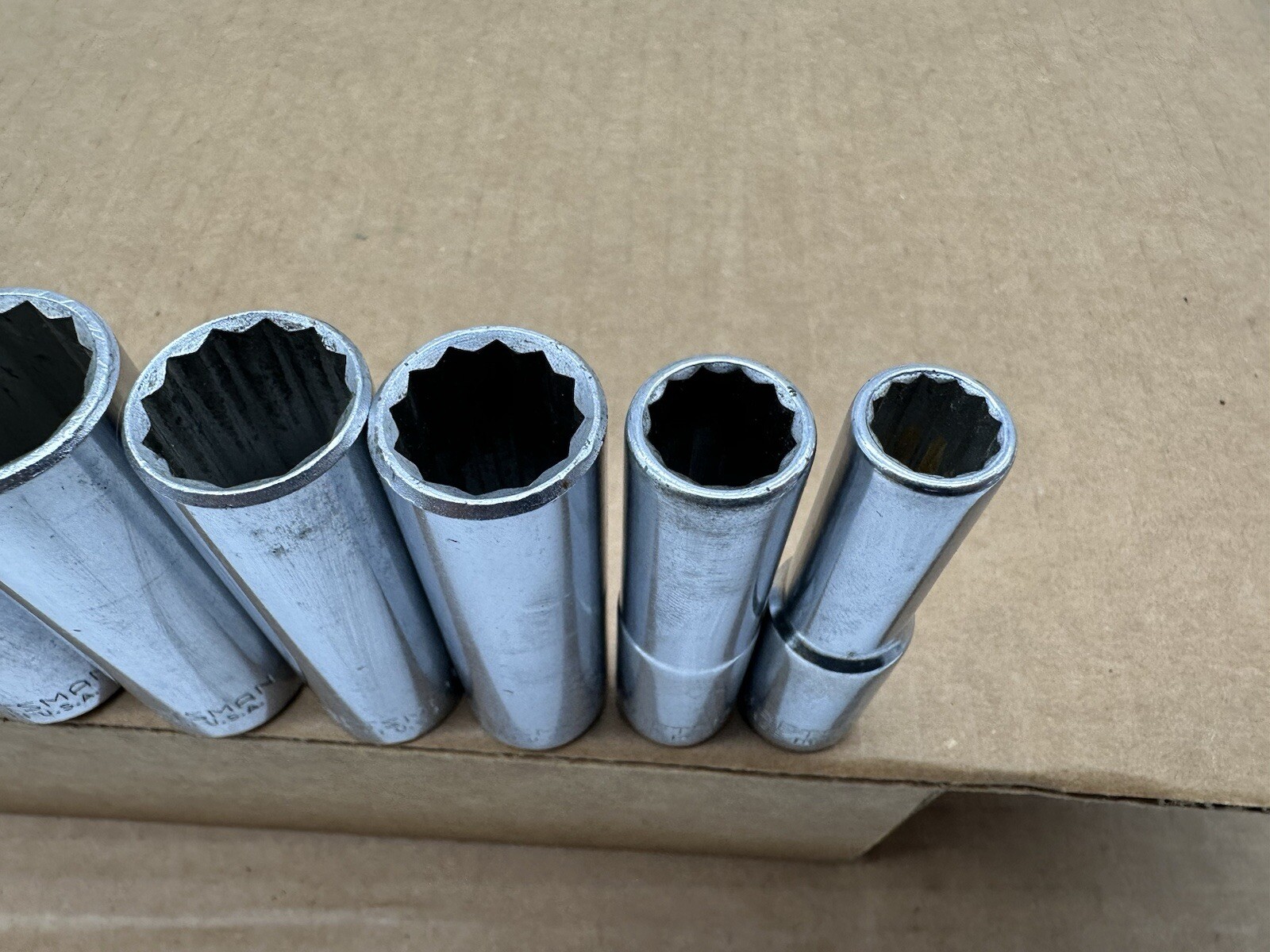 Craftsman Deep Socket Set SAE 3/8 Dr 12 Pt -EE- Series 13/16 Thru 3/8 7pca