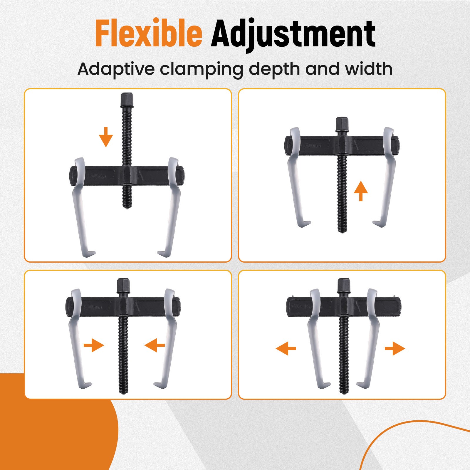 2-Jaw Bearing Puller Kits 8″ Heavy Duty For Small/Medium Gears & Bearings