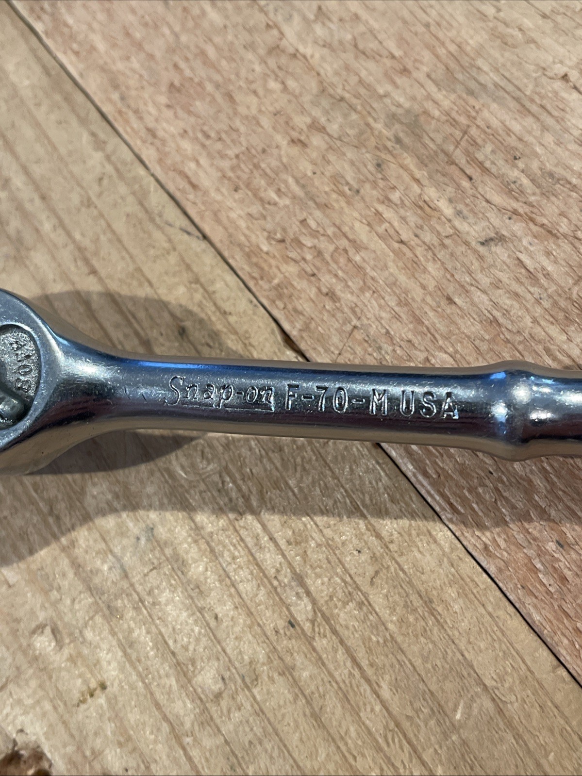 Snap-On Tools F-70-M Ratchet 3/8” Drive Standard Ratchet Wrench USA Very Nice
