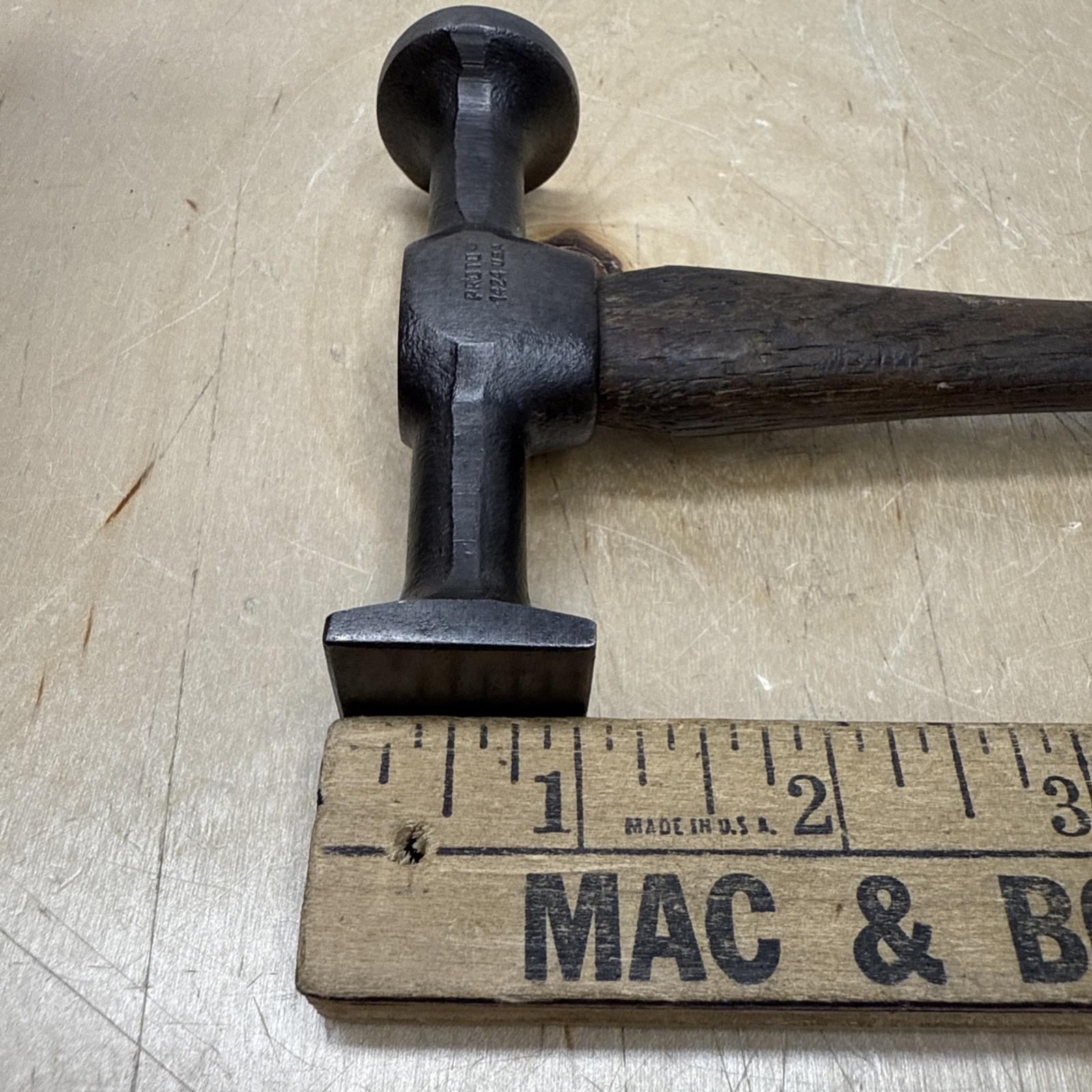 Vintage Proto USA General Purpose 2-Headed Square & Round Auto Body Hammer 1424