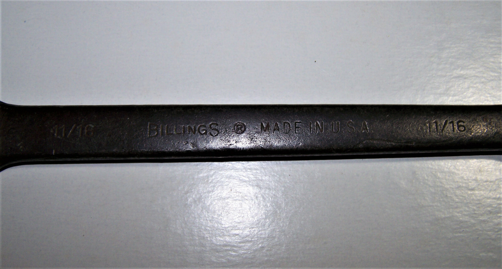 VINTAGE BILLINGS WRENCH 11/16″ BOX & OPEN END MADE IN USA MECHANIC/PLUMBING