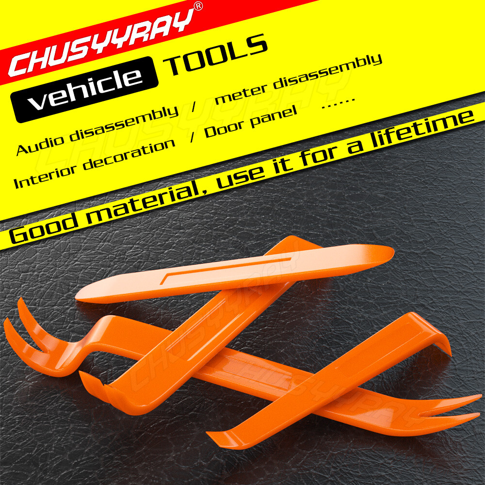 Car Trim Removal Tools 4Pcs Kit Plastic Pry Panel Door Dash Interior Clip Set