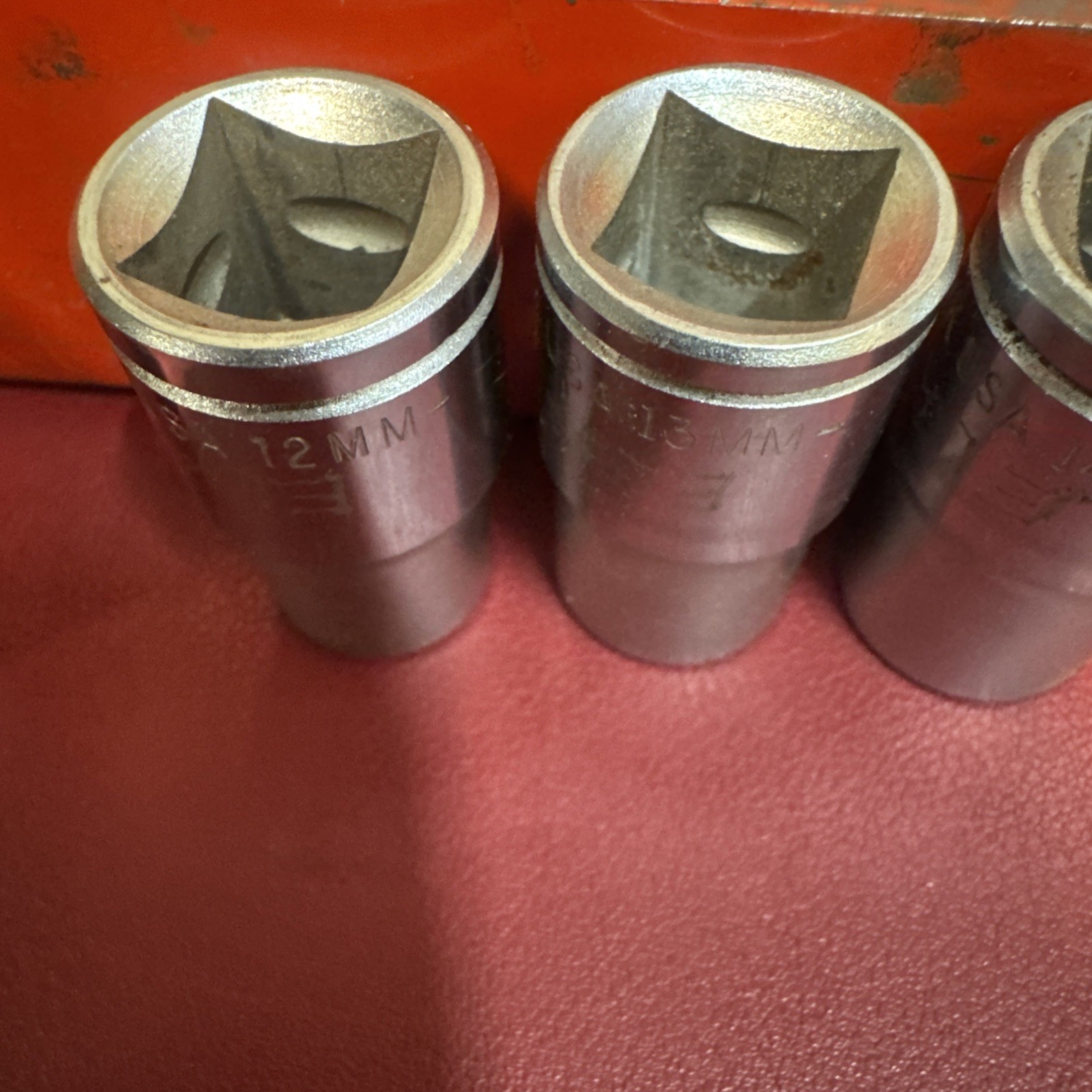 Blackhawk USA 1/2” Drive Metric Socket Lot 10-32mm 12 Pc w/ Metal Case