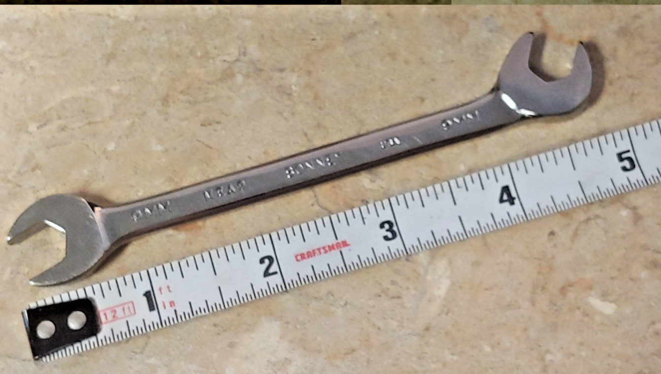 Bonney 9mm Open-end Polished 4-way Angle 15°-60°Wrench (MEA9) Made in USA