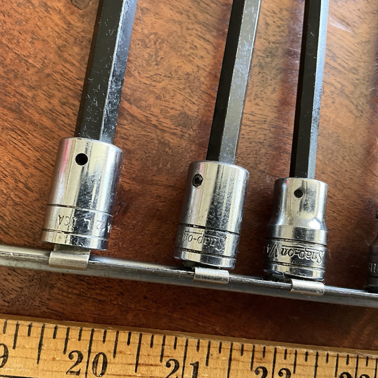 Vintage Rare Snap On Extra Long Hex Bit Socket Set *Good* Condition