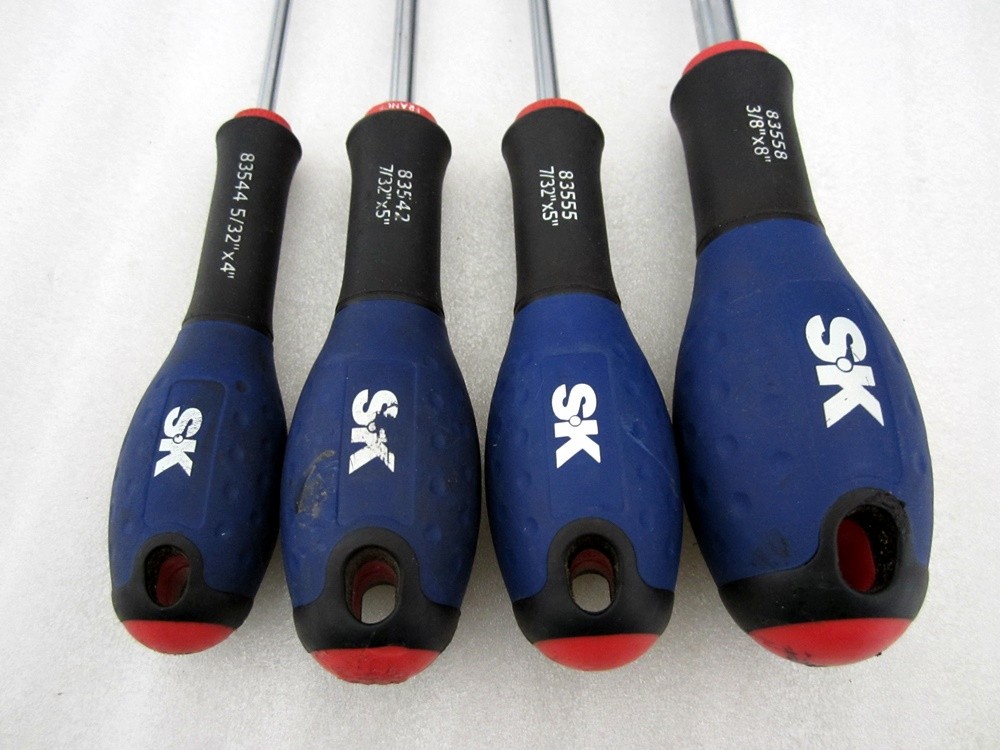 S-K Tools 9pc Slotted Phillips PoziDriv Screwdriver Set Facom SK France