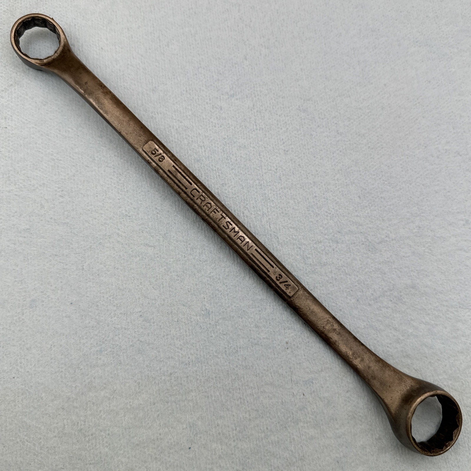 Craftsman Flying =V= 9/16″ x 5/8″ Double Box End Wrench USA Vintage