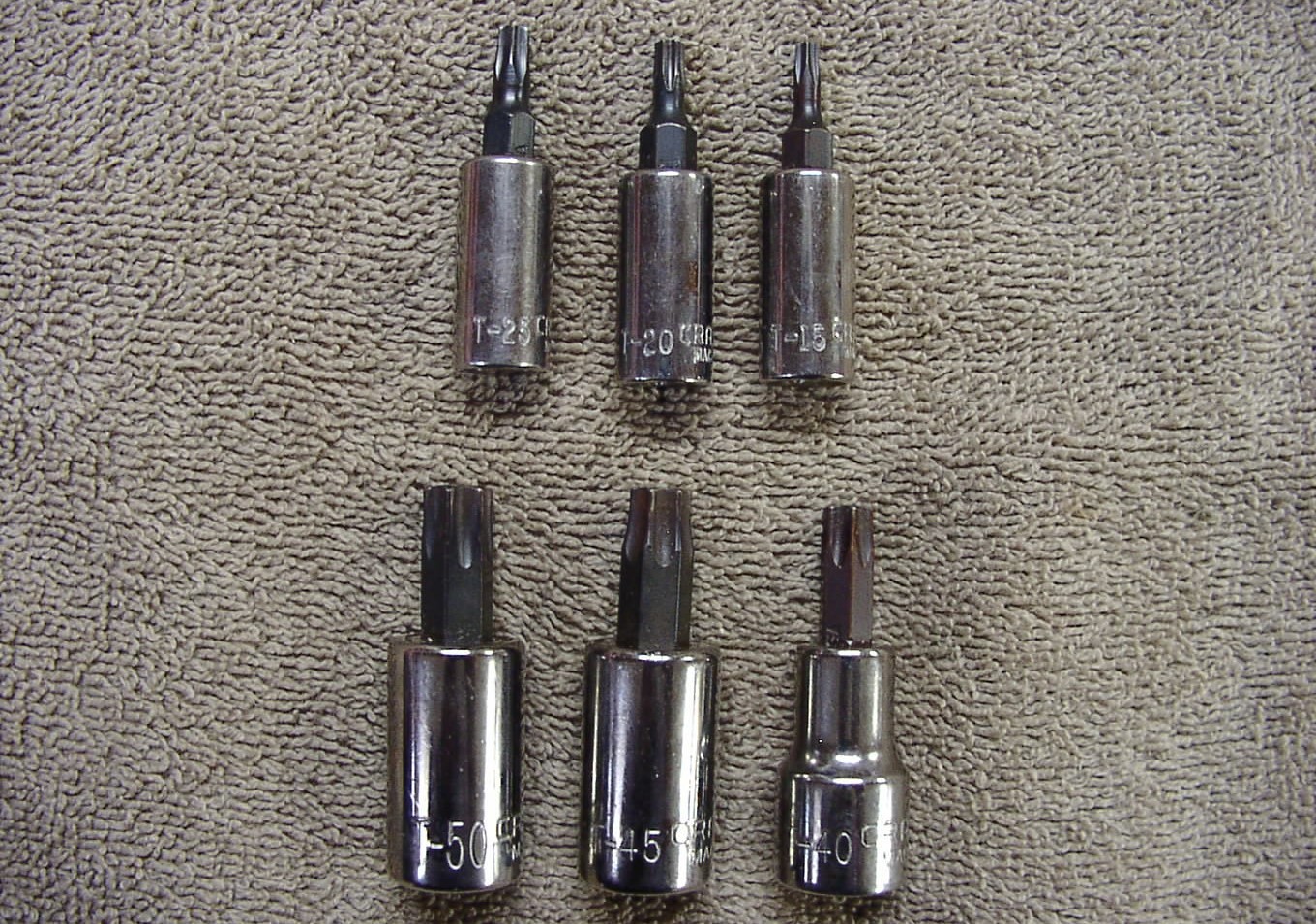 Craftsman 934449 Torx Bit Socket Set 6pc 1/4″ -3/8″ Drive T15-T50 GK ,USA,READ!