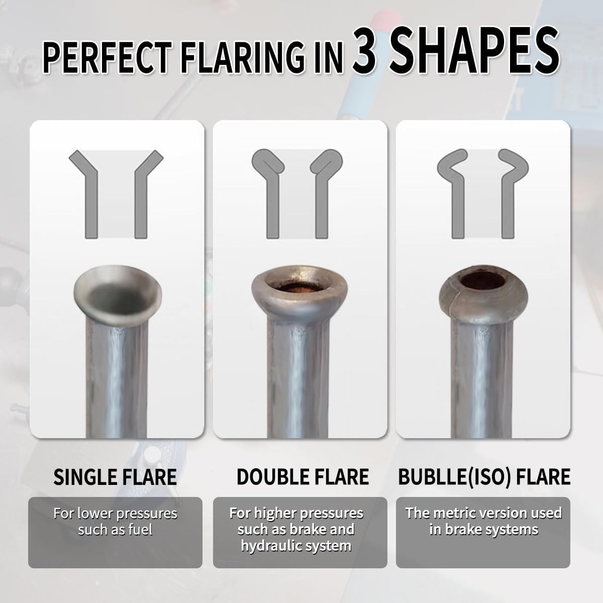 Comprehensive Brake Line Flaring Tool Kit for Leak-Free 37 & 45 Degree Flares