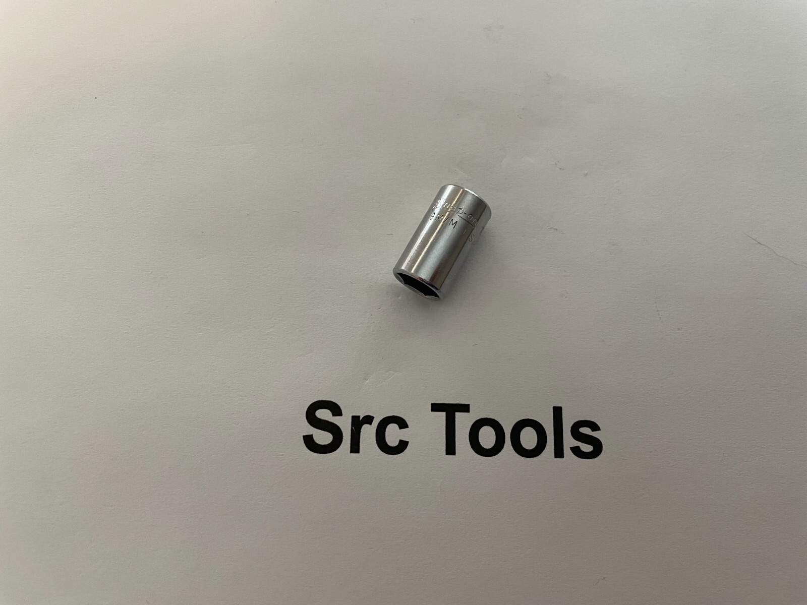 *RARE* Snap-on Tools USA 1/4″ Drive 9mm Metric 6pt Shallow Chrome Socket TM-9M