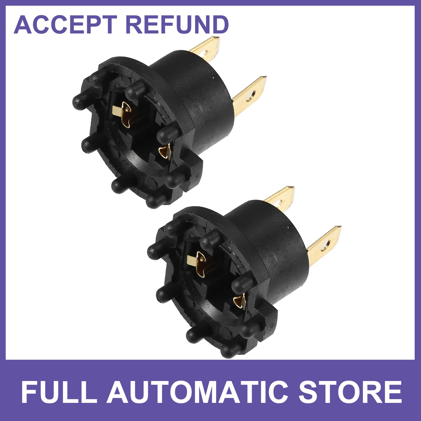 Car Headlight Bulb Socket Adapter B28V-51-0A3 TWO Custom for Mazda 3 2004-2009