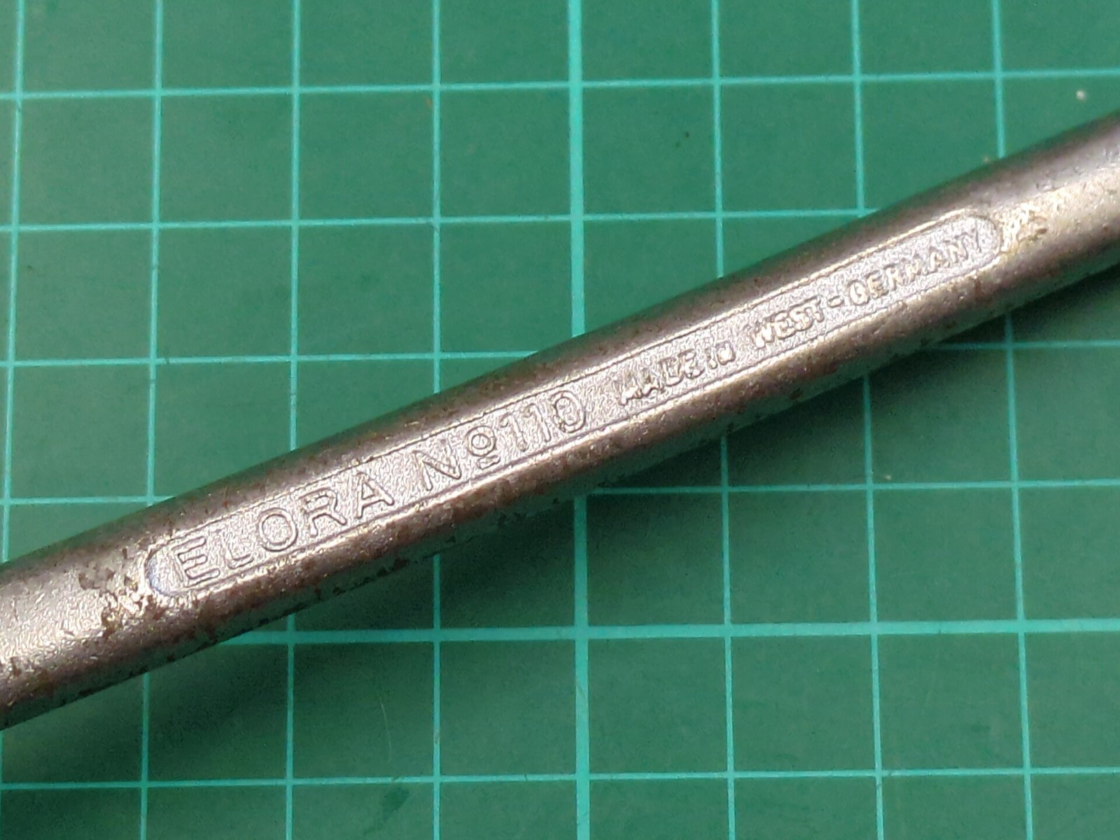 Elora No110, 3/8″ x 7/16″ AF Chrome Vanadium, Offset Ring Spanner, West Germany
