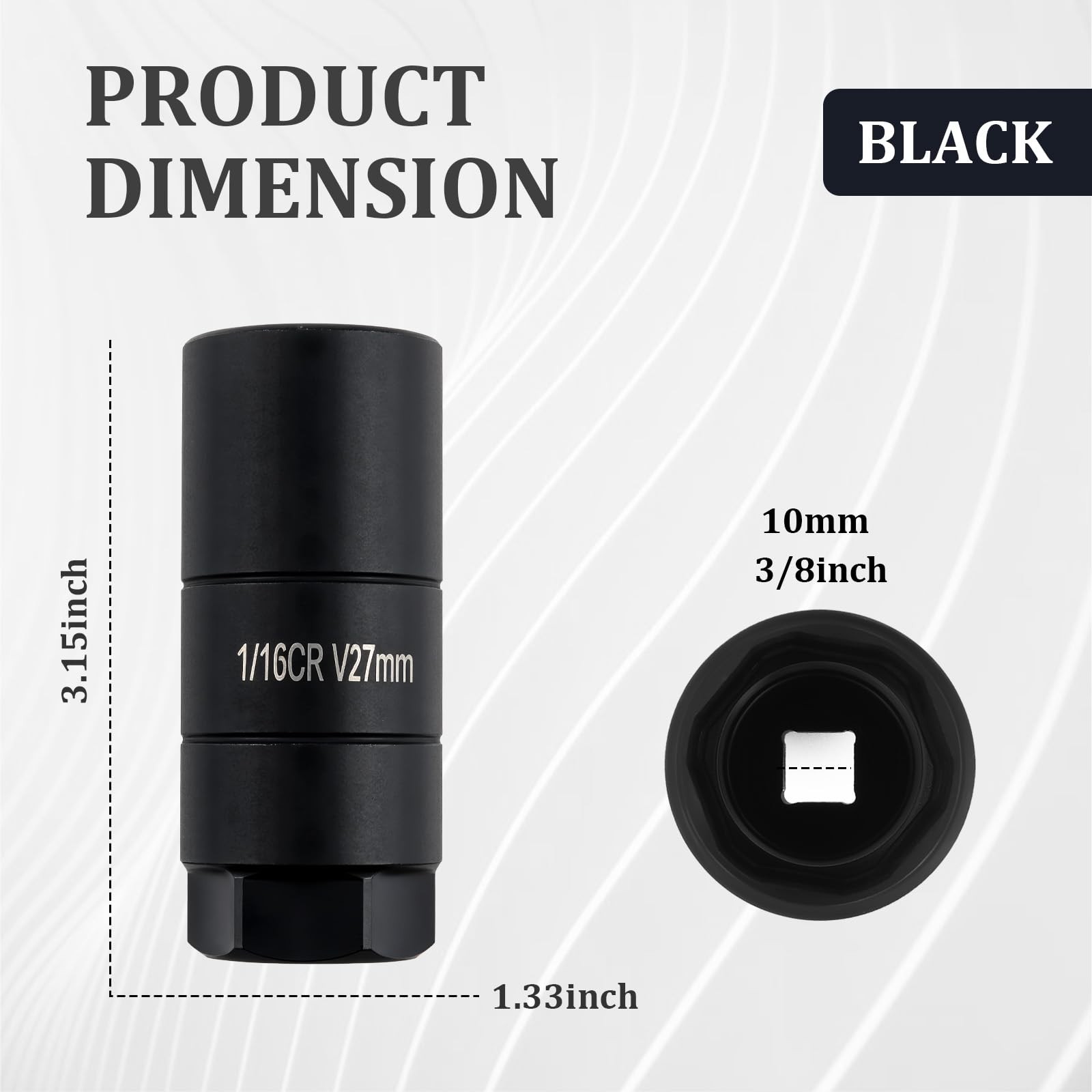 Oil Pressure Sensor Socket,Hexagonal Drive27mm Socket for Removing Oil Sendin…
