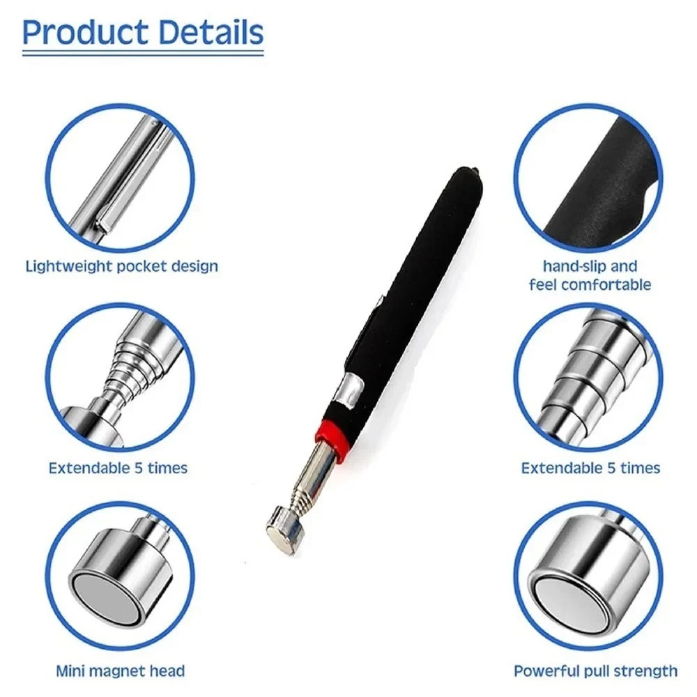 EXTRA STRONG 16LB MAGNETIC PICK UP TOOL LONG REACH EXTENDING TELESCOPIC MAGNET