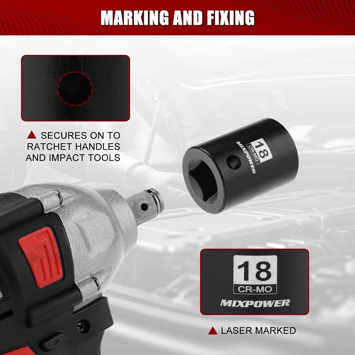 Professional 1/2″ Drive Shallow Impact Socket – 6-Point, High Torque Design