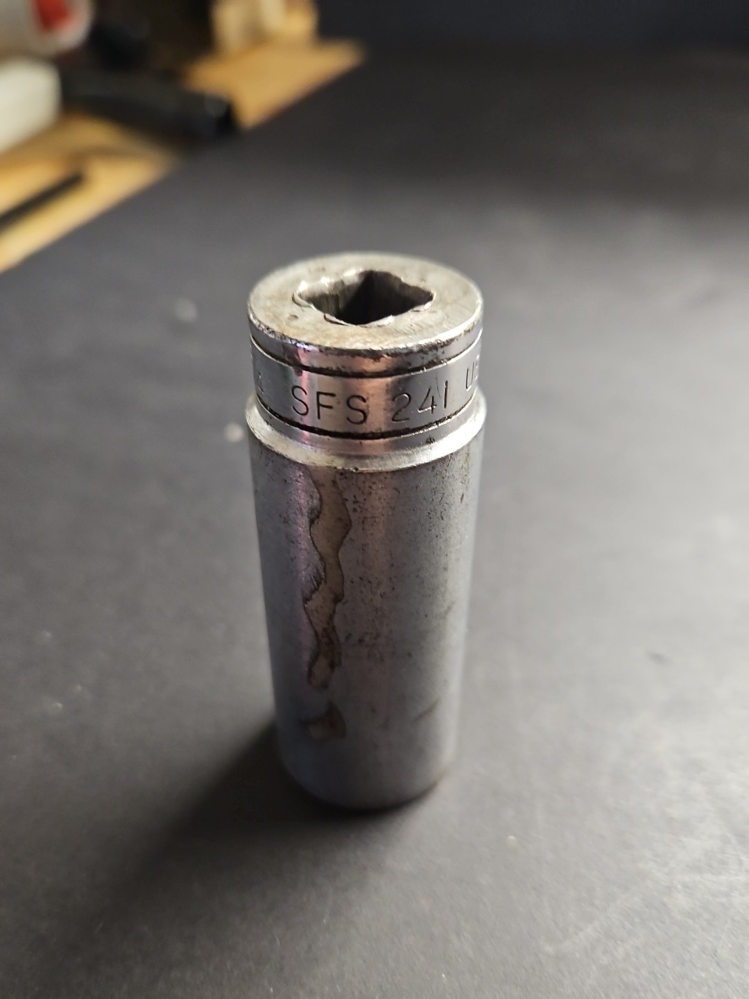 Snap-on SFS241 3/4″ 6pt 3/8″ Drive Deep Socket Vintage Replacement Patinad GUC