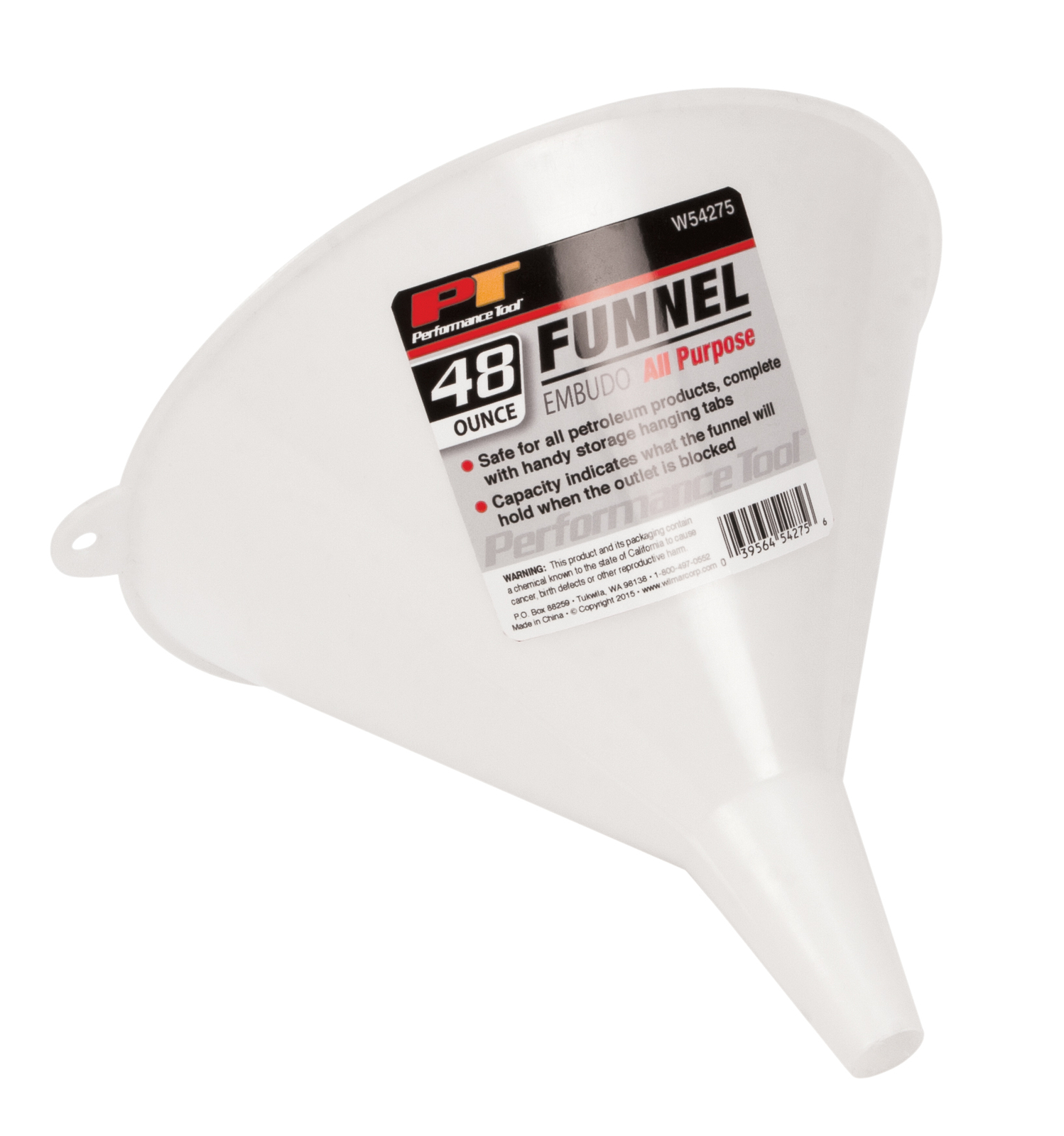 Wilmar W54275 48oz Plastic Funnel