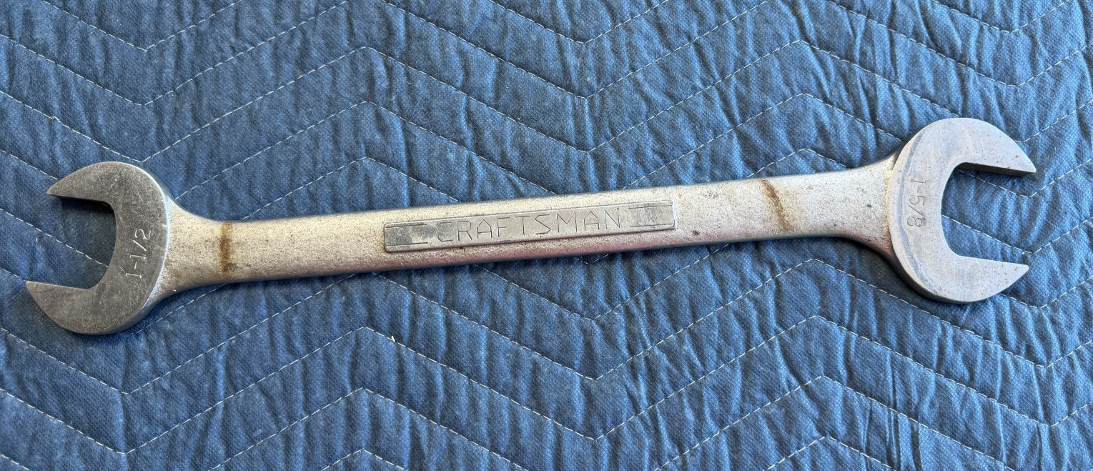 Vintage RareCraftsman =V= 1-1/2 in x 1-5/8 in Double Open End Wrench Made in USA
